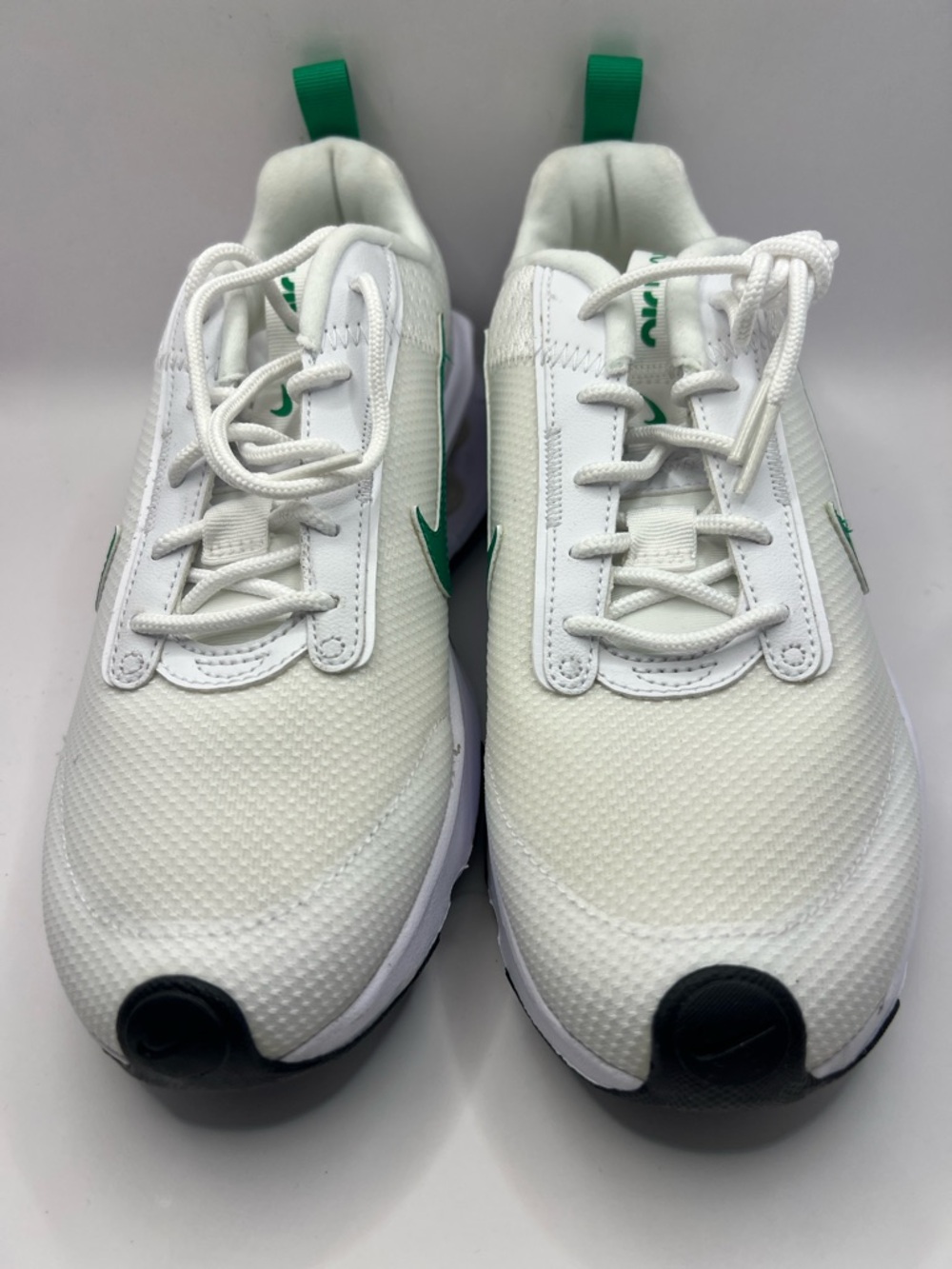 White and Green Athletic Sneakers